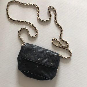 Juicy Couture Small Black Shoulder Bag with Chain